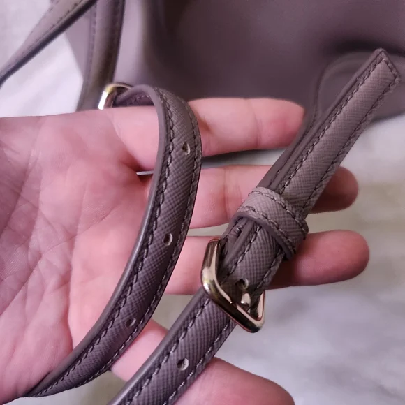 Kate Spade Taupe And Silver Backpack with Glitter Accent - Picture 5 of 8